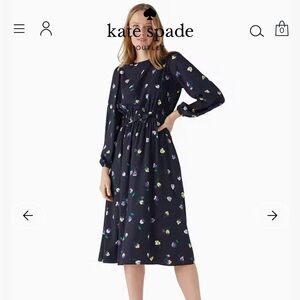 Kate Spade Pansy Toss Midi Dress